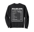 Job Title Worker Nutrition Facts Mental Sweatshirt - Graphic Print Unisex - T-Shirt, Sweatshirt, Hoodie