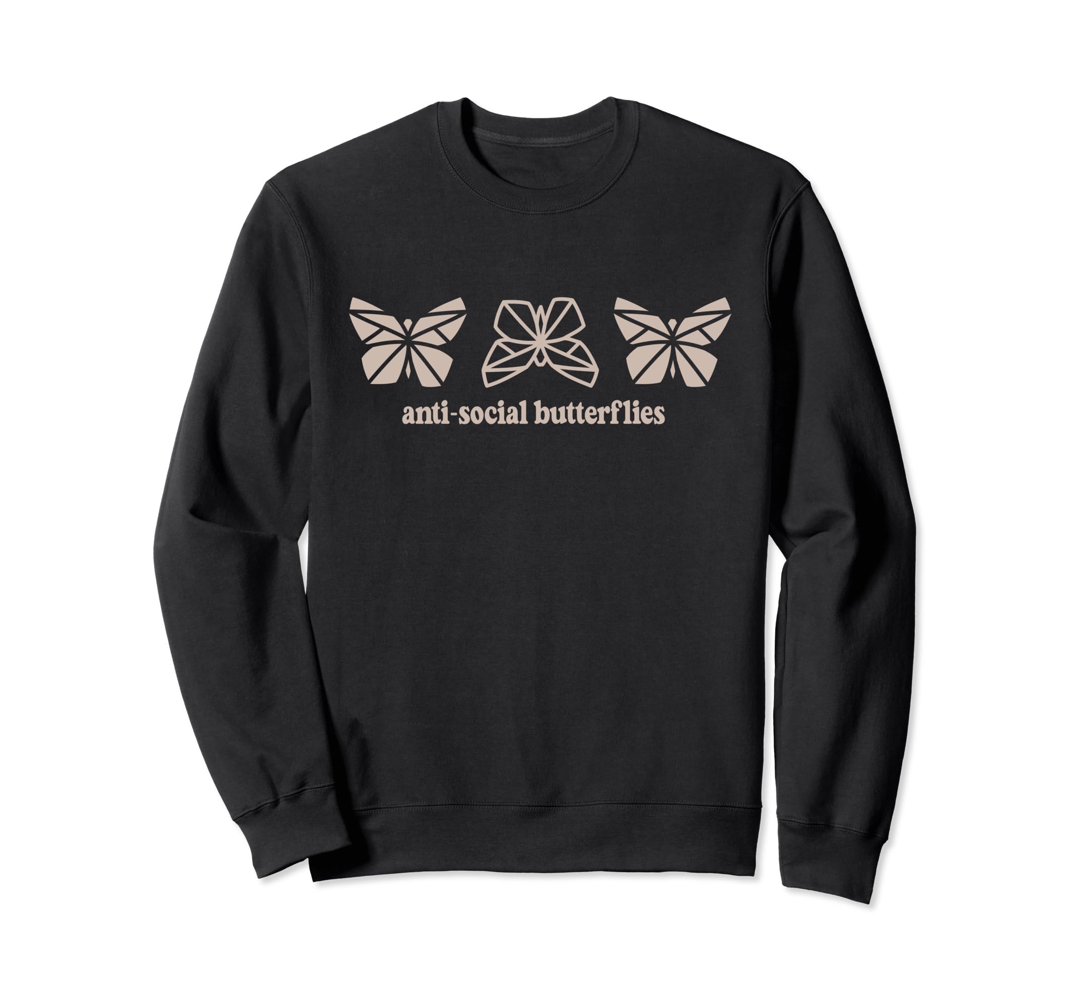 Antisocial Butterflies Origami Sweatshirt - Graphic Print for Adults - T-Shirt, Sweatshirt, Hoodie