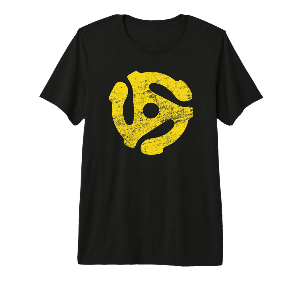 Vinyl Record 45 Rpm Spindle Adapter T-Shirt - Custom Art Print Men Women - T-Shirt, Sweatshirt, Hoodie