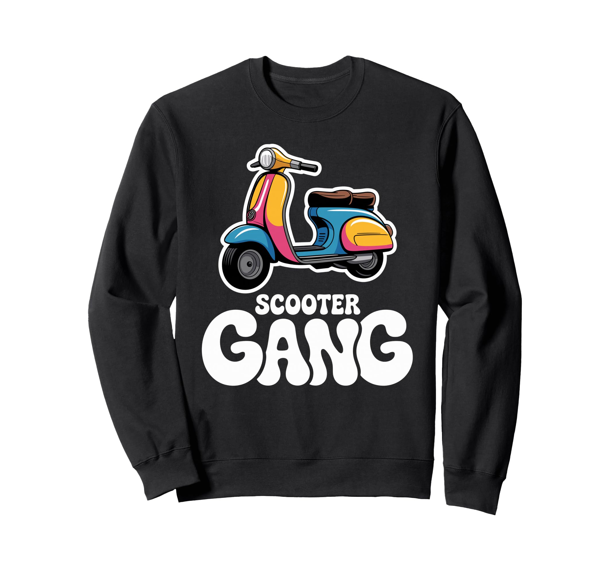 Scooter Gang Rider Crew Sweatshirt - Aesthetic Graphic Men Women - T-Shirt, Sweatshirt, Hoodie