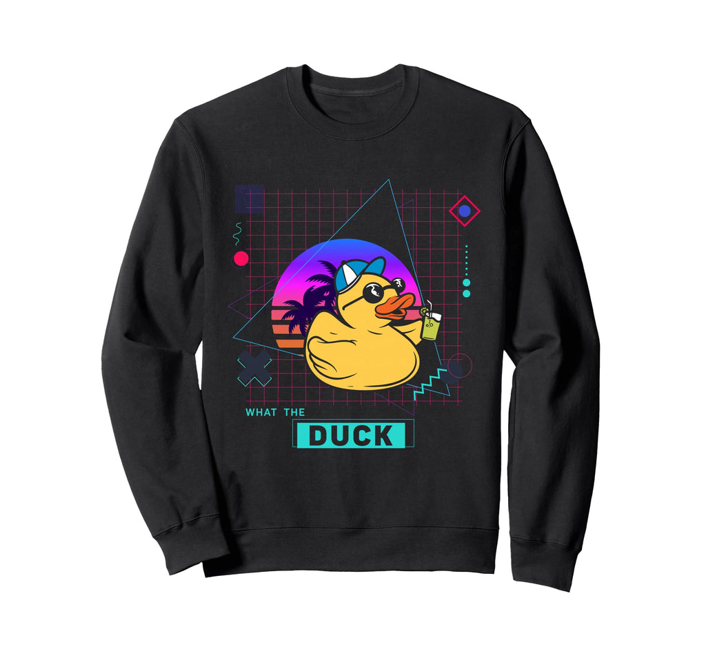 What Duck Rubber Duck Ducks 80S Sweatshirt - Trendy Graphic Unisex - T-Shirt, Sweatshirt, Hoodie