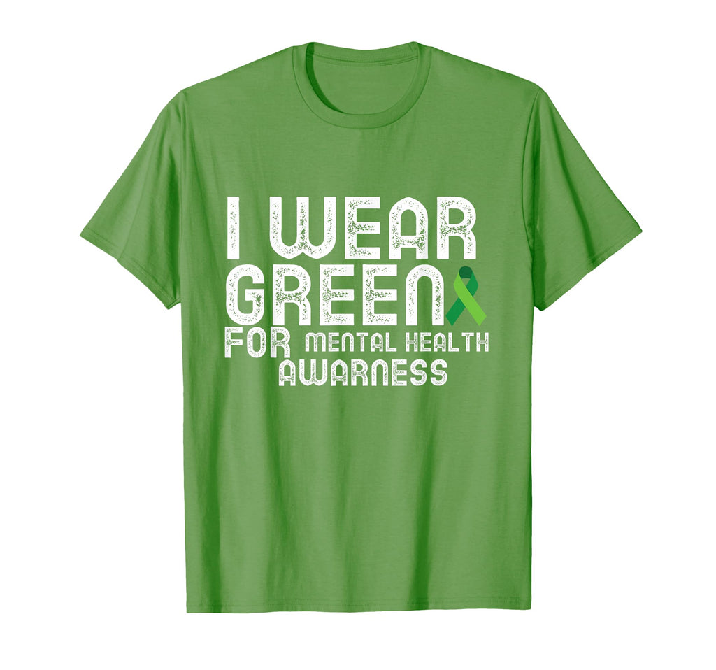 I Wear Green Mental Health Awareness T-Shirt - Fun Novelty Design Unisex - T-Shirt, Sweatshirt, Hoodie