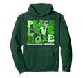 Mental Health Peace Love Hope Green Mental Hoodie - Trendy Graphic Unisex - T-Shirt, Sweatshirt, Hoodie