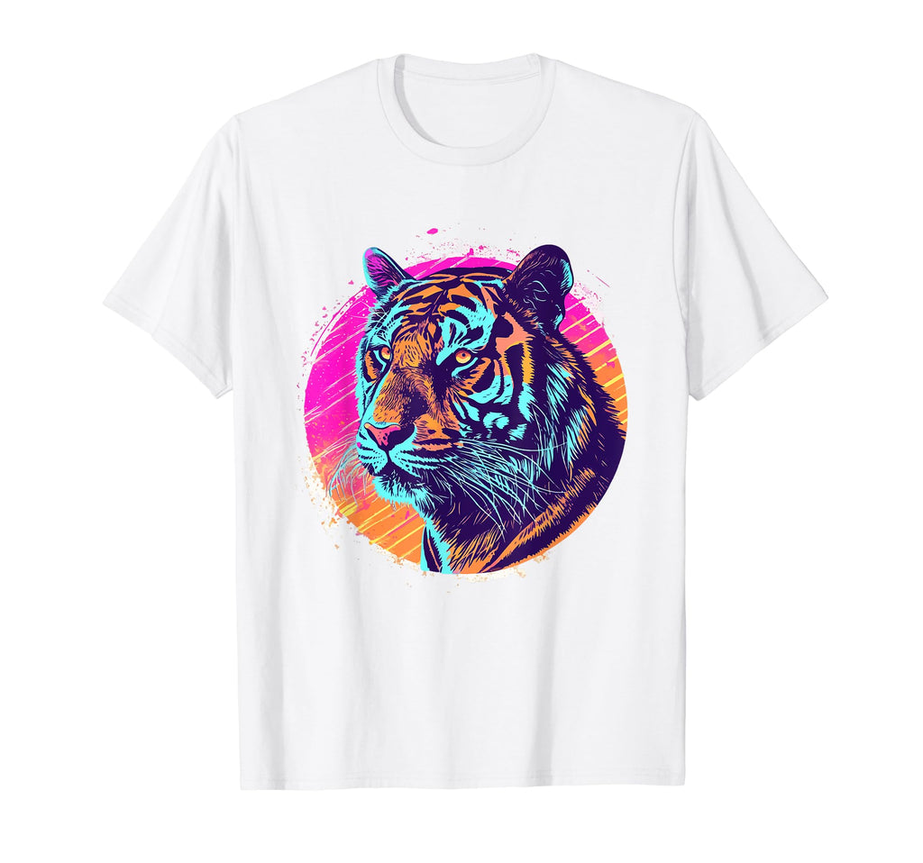 Tiger 80S Synthwave Africa Tiger T-Shirt - Trendy Graphic Unisex - T-Shirt, Sweatshirt, Hoodie