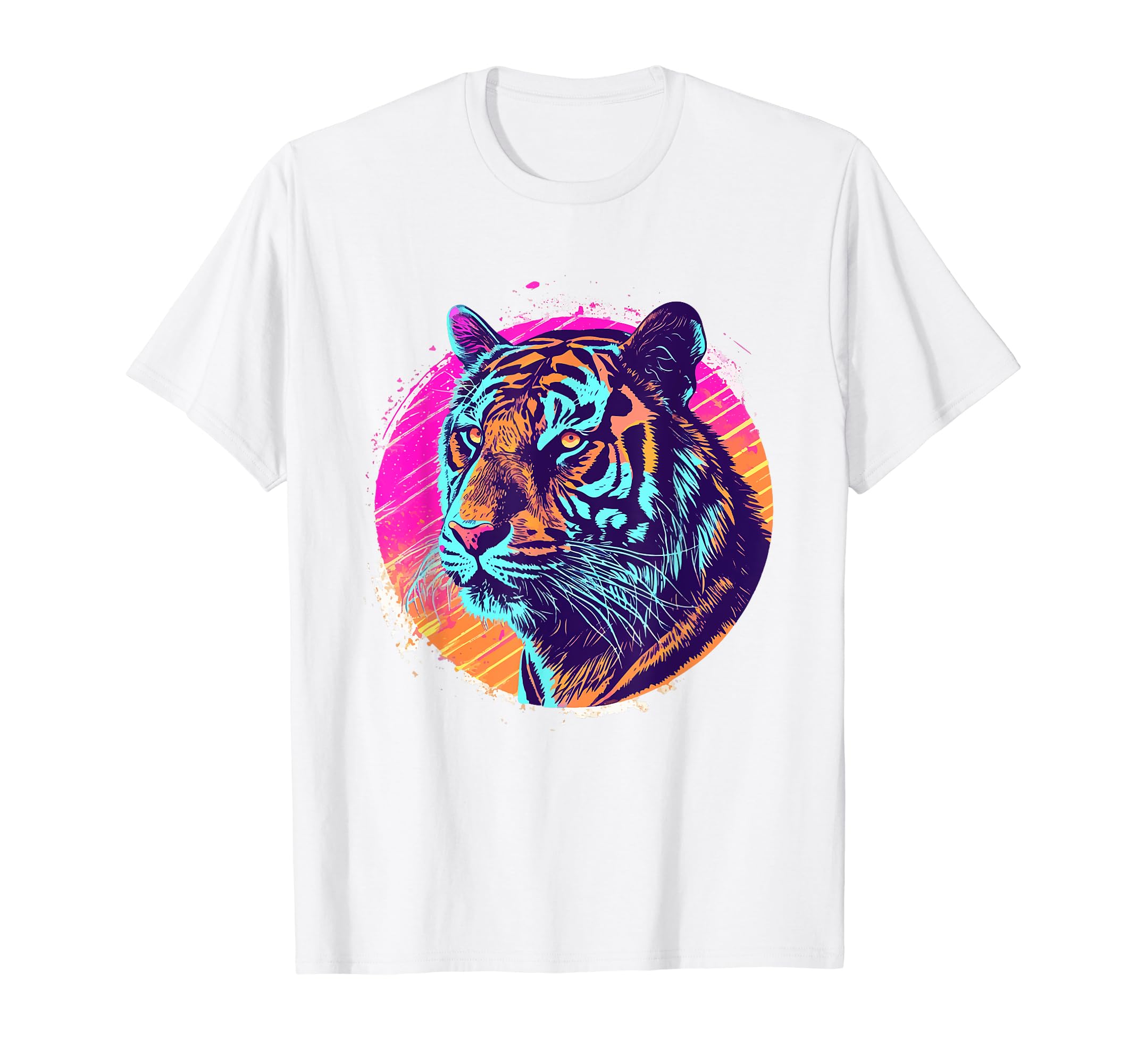 Tiger 80S Synthwave Africa Tiger T-Shirt - Trendy Graphic Unisex - T-Shirt, Sweatshirt, Hoodie