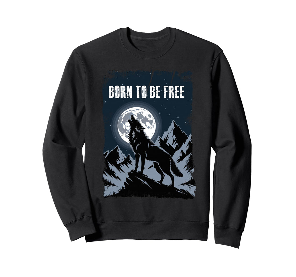Born To Be Free Freedom Typography Sweatshirt - Aesthetic Graphic Unisex - T-Shirt, Sweatshirt, Hoodie