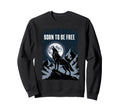 Born To Be Free Freedom Typography Sweatshirt - Trendy Graphic for Adults - T-Shirt, Sweatshirt, Hoodie