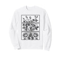 Rose Panel Floral Illustration Roses Sweatshirt - Unique Graphic Unisex - T-Shirt, Sweatshirt, Hoodie