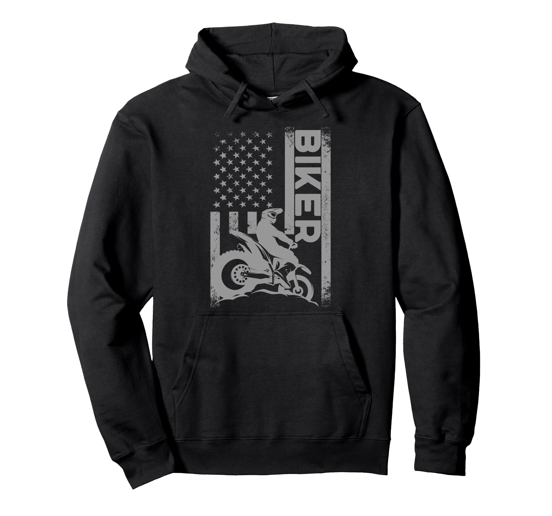 Biker Motorcycle Usa Flag Motocross Hoodie - Graphic Print Men Women - T-Shirt, Sweatshirt, Hoodie