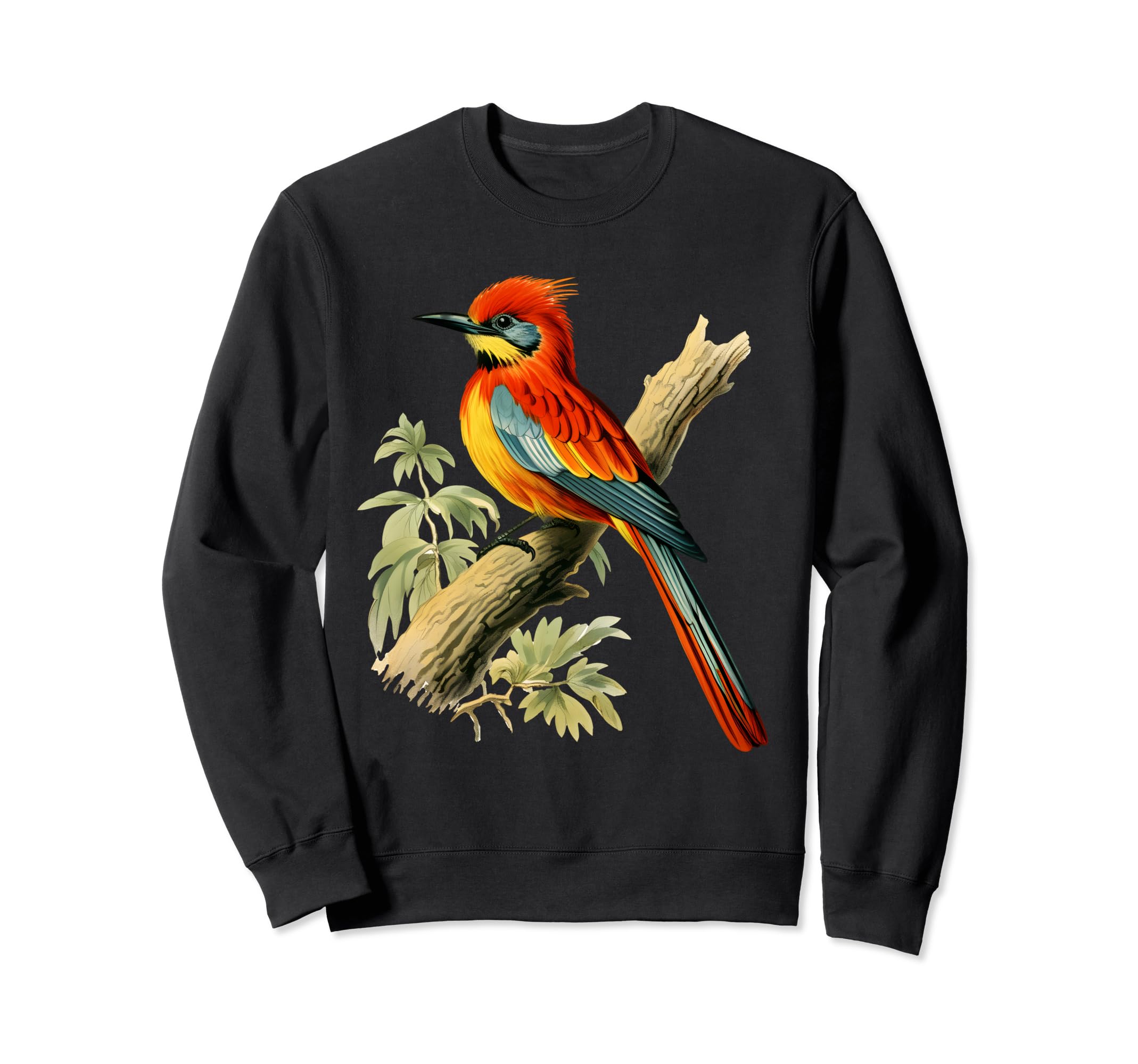 Illustration Tropical Bird Sweatshirt - Casual Everyday Wear for Adults - T-Shirt, Sweatshirt, Hoodie