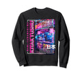 Kitakyushu City 80S Synthwave Sweatshirt - Fun Novelty Design Unisex - T-Shirt, Sweatshirt, Hoodie
