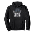Chinese Crested Wearing Motorcycle Hoodie - Custom Art Print for Adults - T-Shirt, Sweatshirt, Hoodie