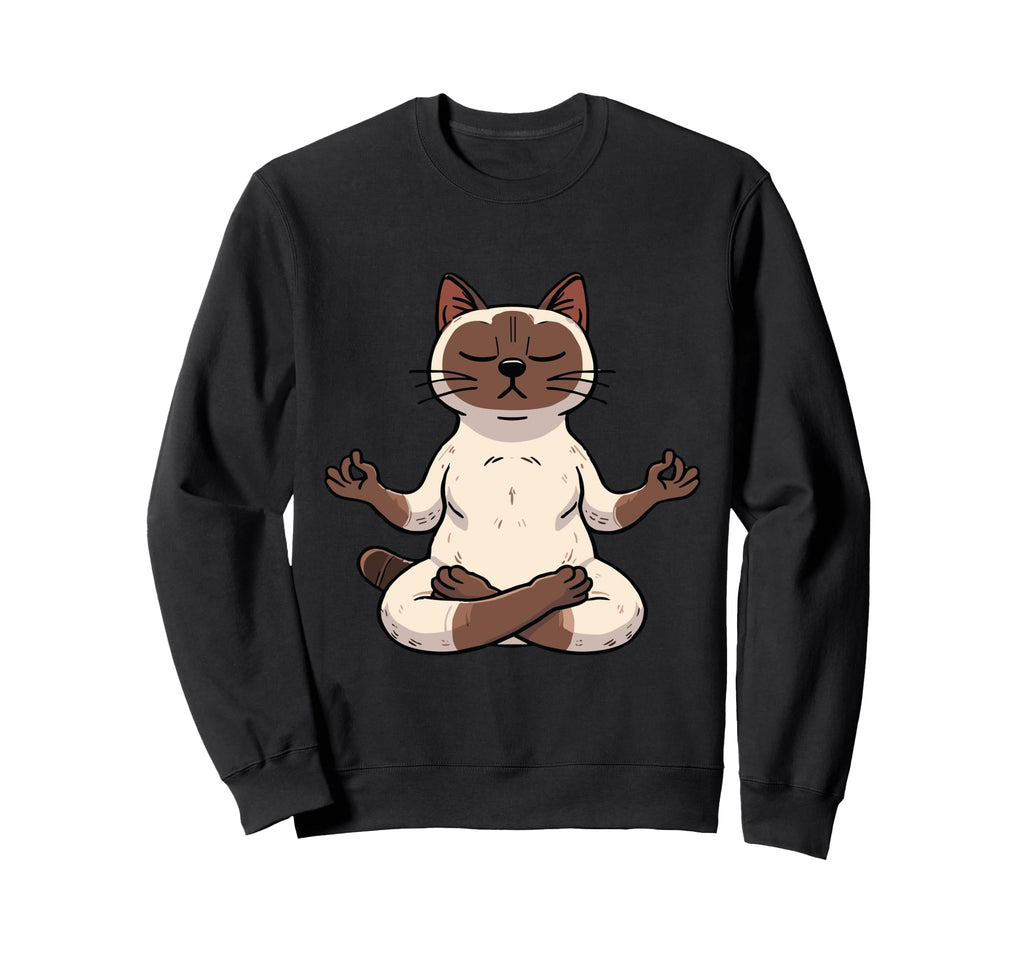 Meditation Siamese Yoga Pose Sweatshirt - Aesthetic Graphic for Adults - T-Shirt, Sweatshirt, Hoodie