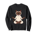 Meditation Siamese Yoga Pose Sweatshirt - Aesthetic Graphic for Adults - T-Shirt, Sweatshirt, Hoodie