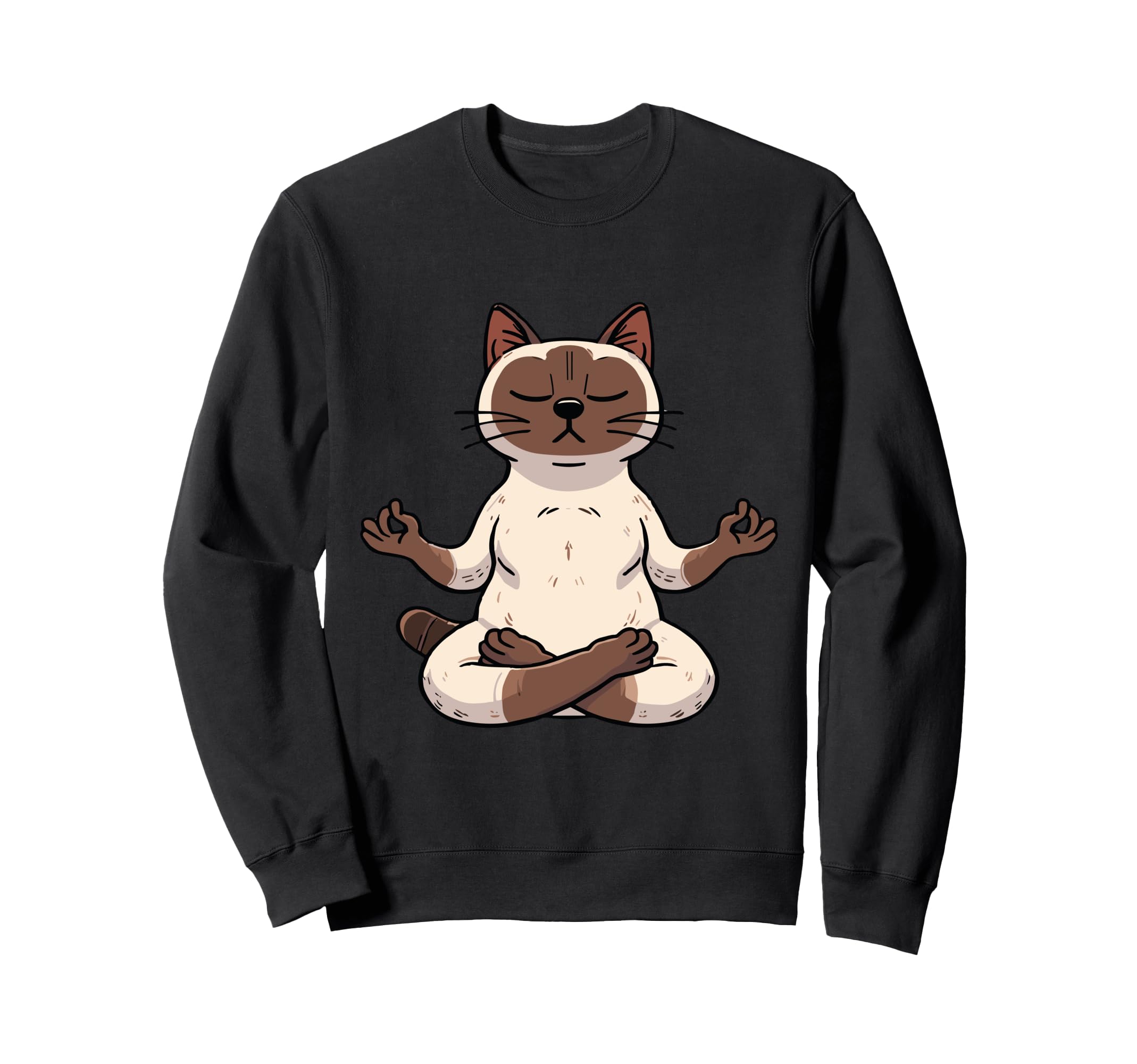 Meditation Siamese Yoga Pose Sweatshirt - Aesthetic Graphic for Adults - T-Shirt, Sweatshirt, Hoodie