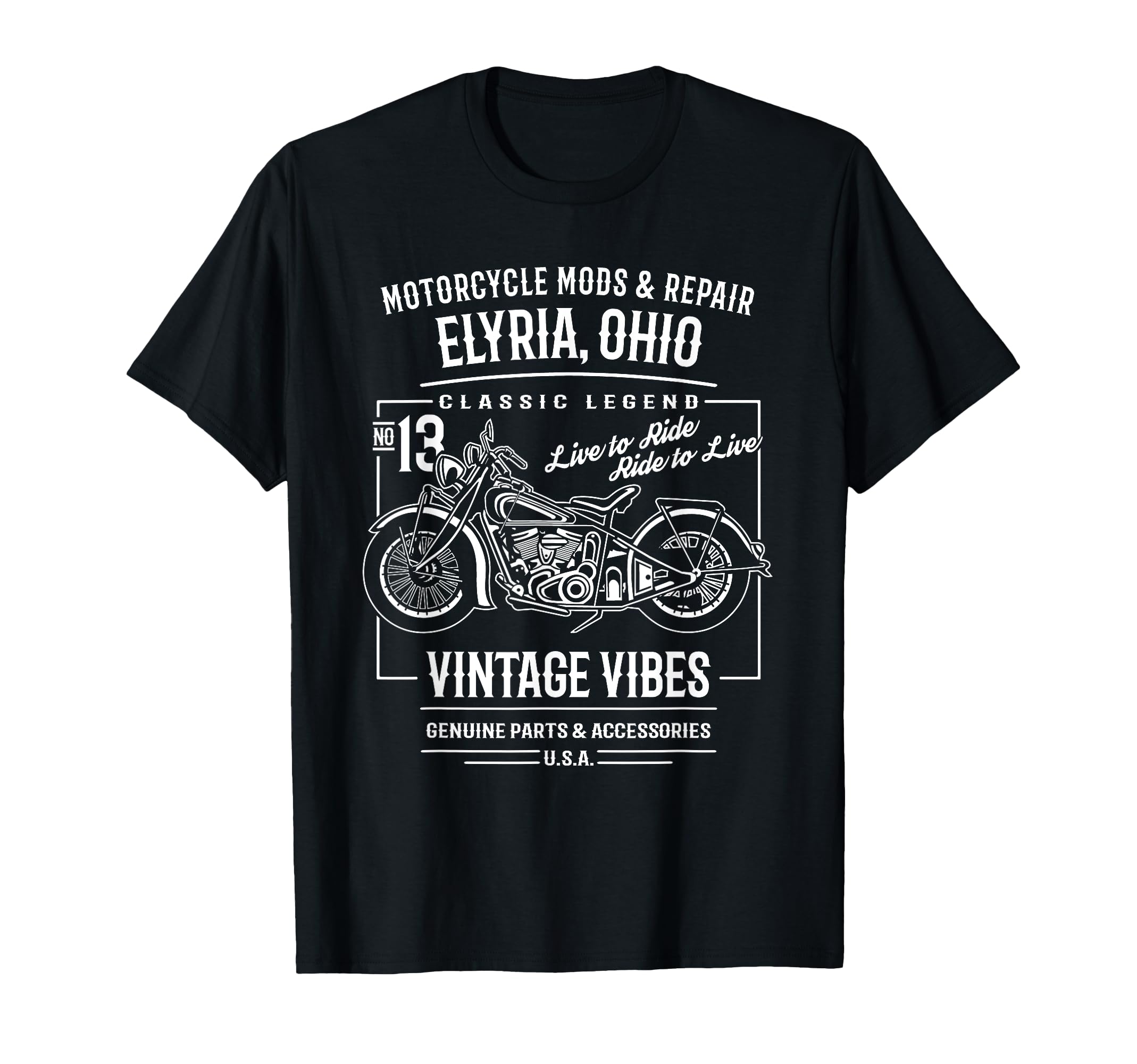 Elyria Oh Usa Motorcycle T-Shirt - Streetwear Style Men Women - T-Shirt, Sweatshirt, Hoodie