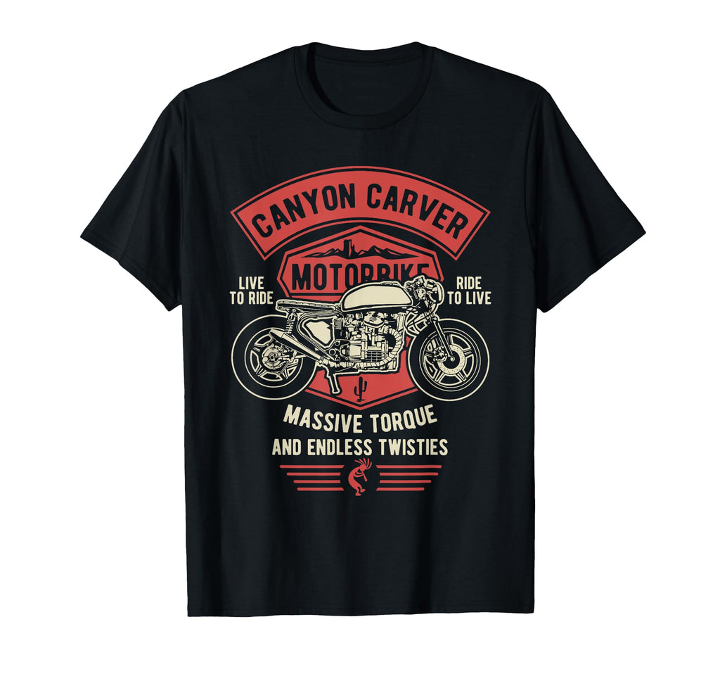 Canyon Carver Motorcycle T-Shirt - Fun Novelty Design Unisex - T-Shirt, Sweatshirt, Hoodie