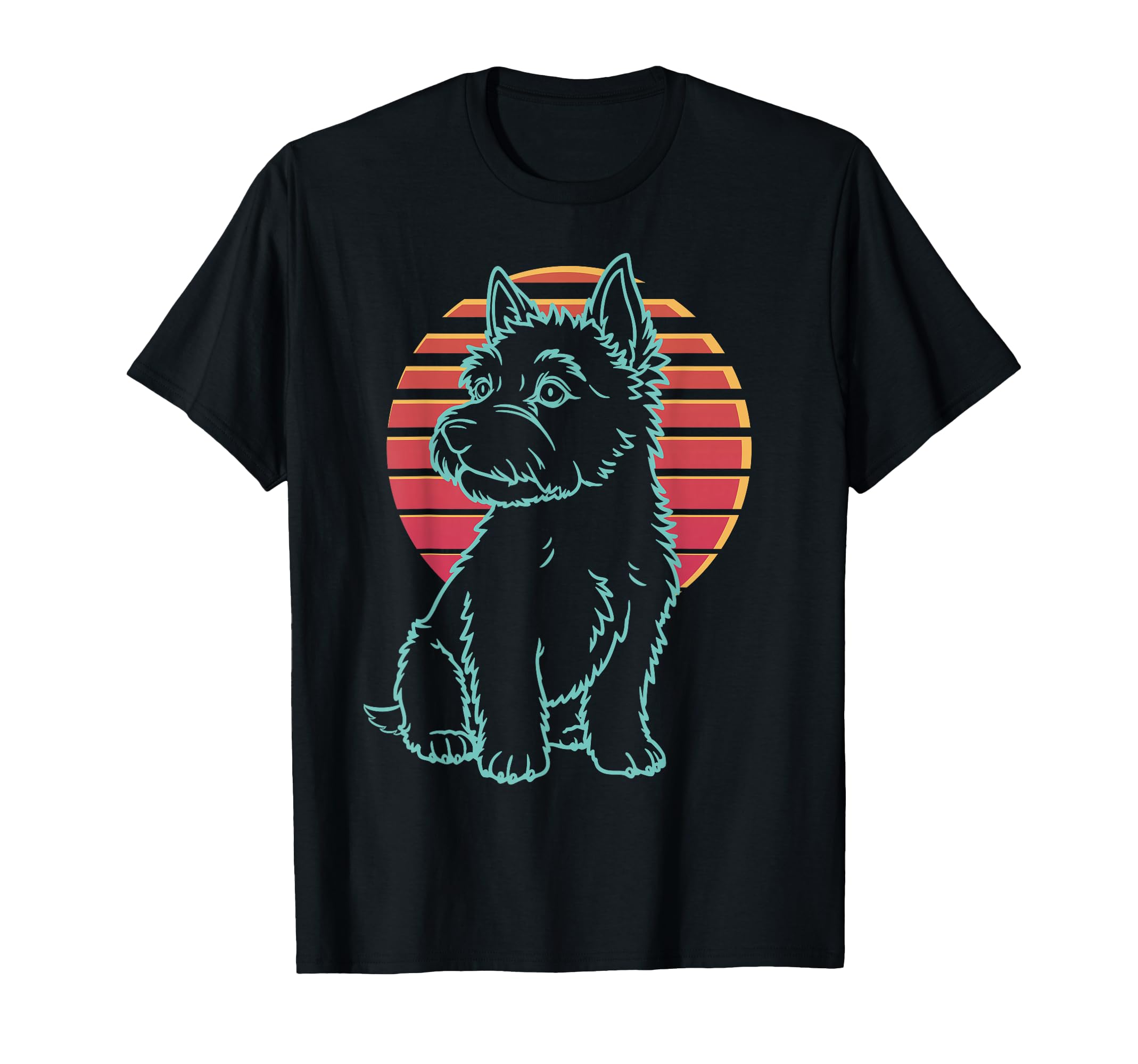 Norwich Terrier Lover Dog Owner Synthwave T-Shirt - Unique Graphic Unisex - T-Shirt, Sweatshirt, Hoodie