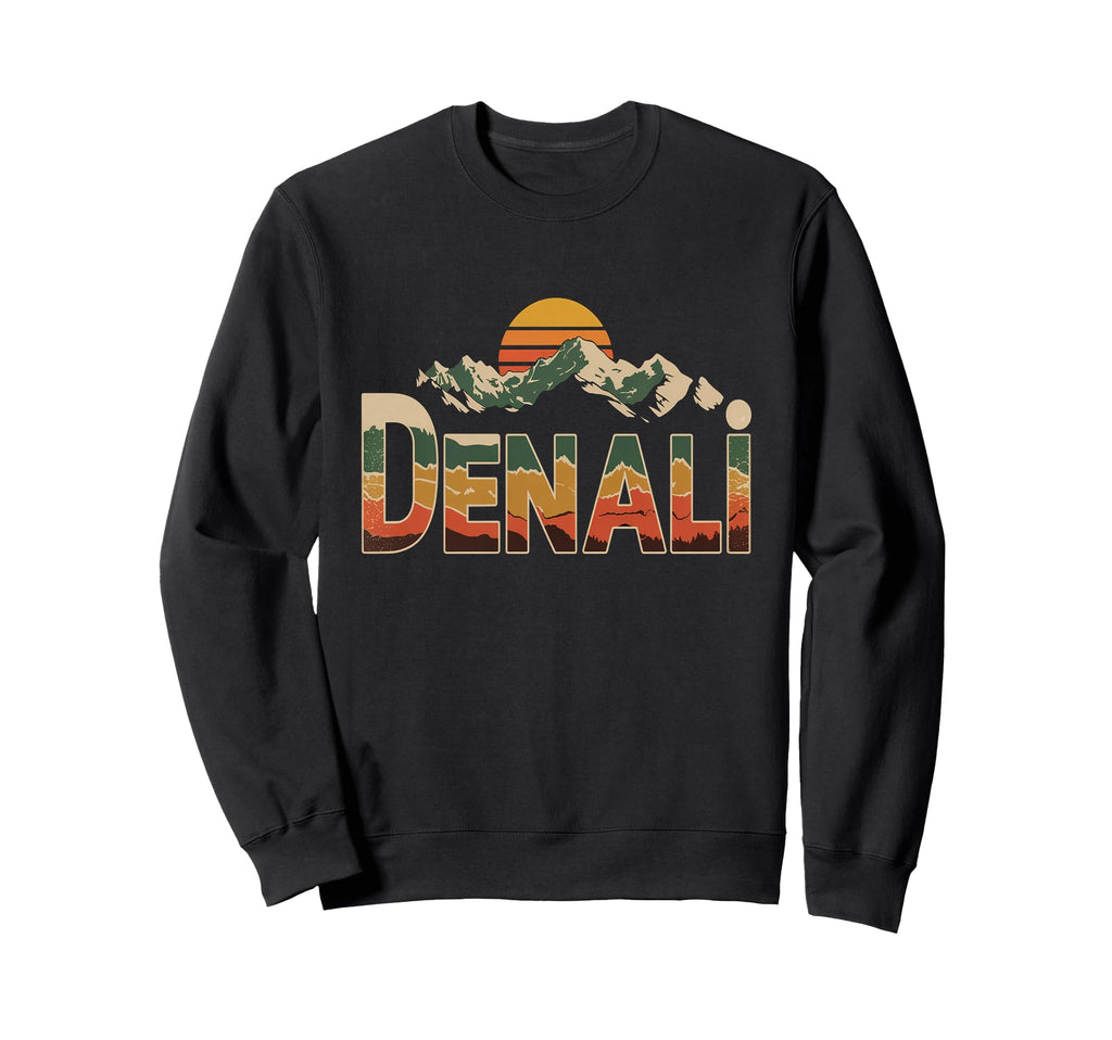 Denali National Park Sunset 70S Sweatshirt - Novelty Apparel Men Women - T-Shirt, Sweatshirt, Hoodie