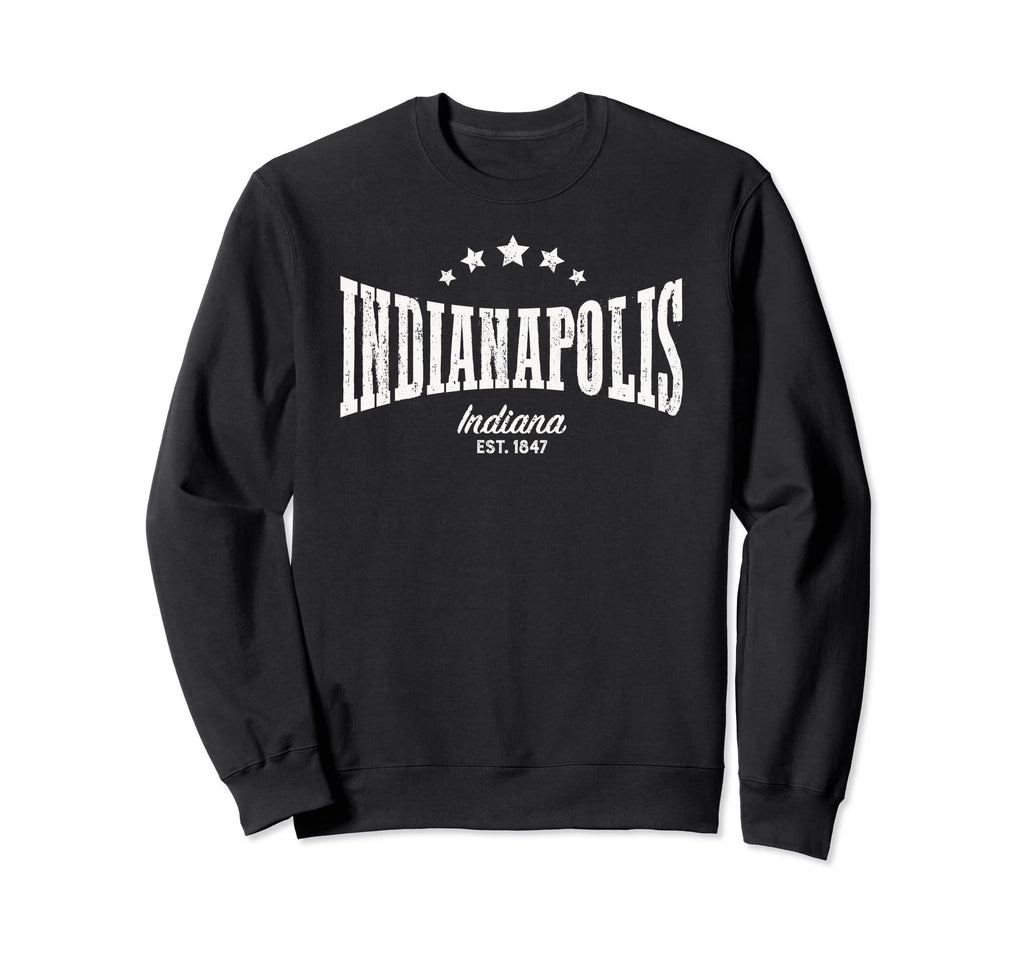 Indianapolis Distressed Home City Sweatshirt - Trendy Graphic for Adults - T-Shirt, Sweatshirt, Hoodie