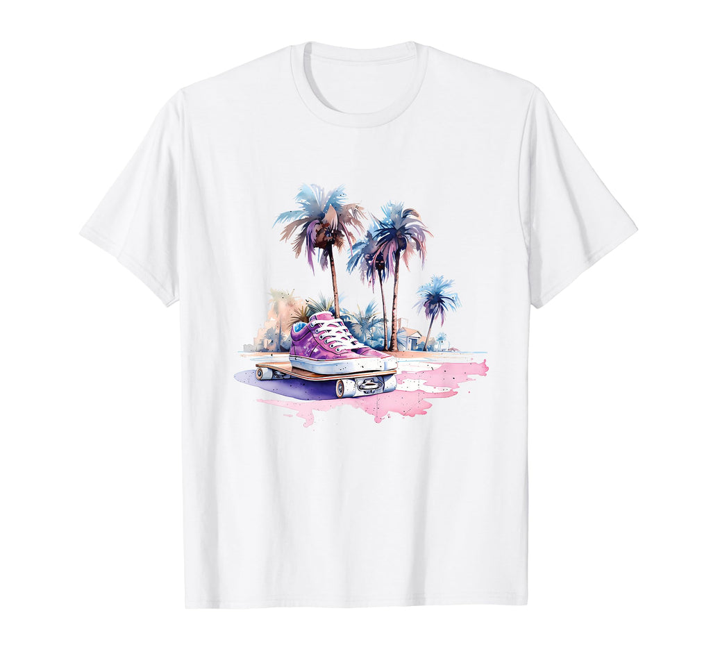 Aesthetic Vaporwave 70S Car Palm Tree T-Shirt - Custom Art Print Unisex - T-Shirt, Sweatshirt, Hoodie