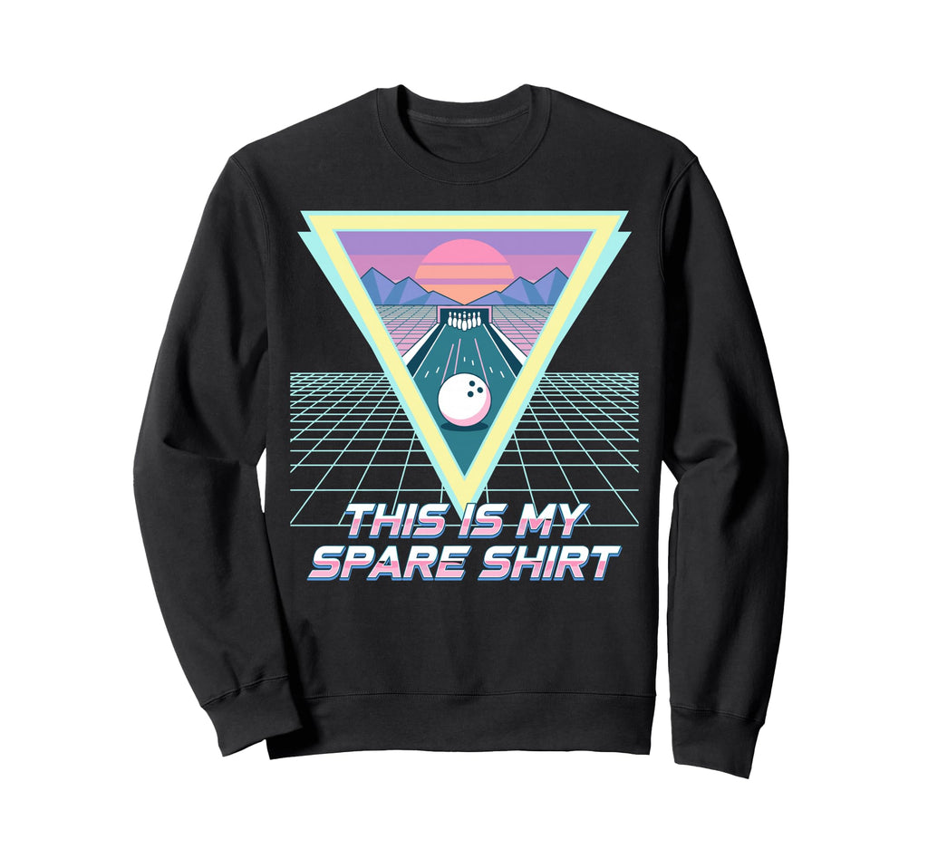 This Is My Spare Bowling 80S Bowler Sweatshirt - Novelty Apparel for Adults - T-Shirt, Sweatshirt, Hoodie