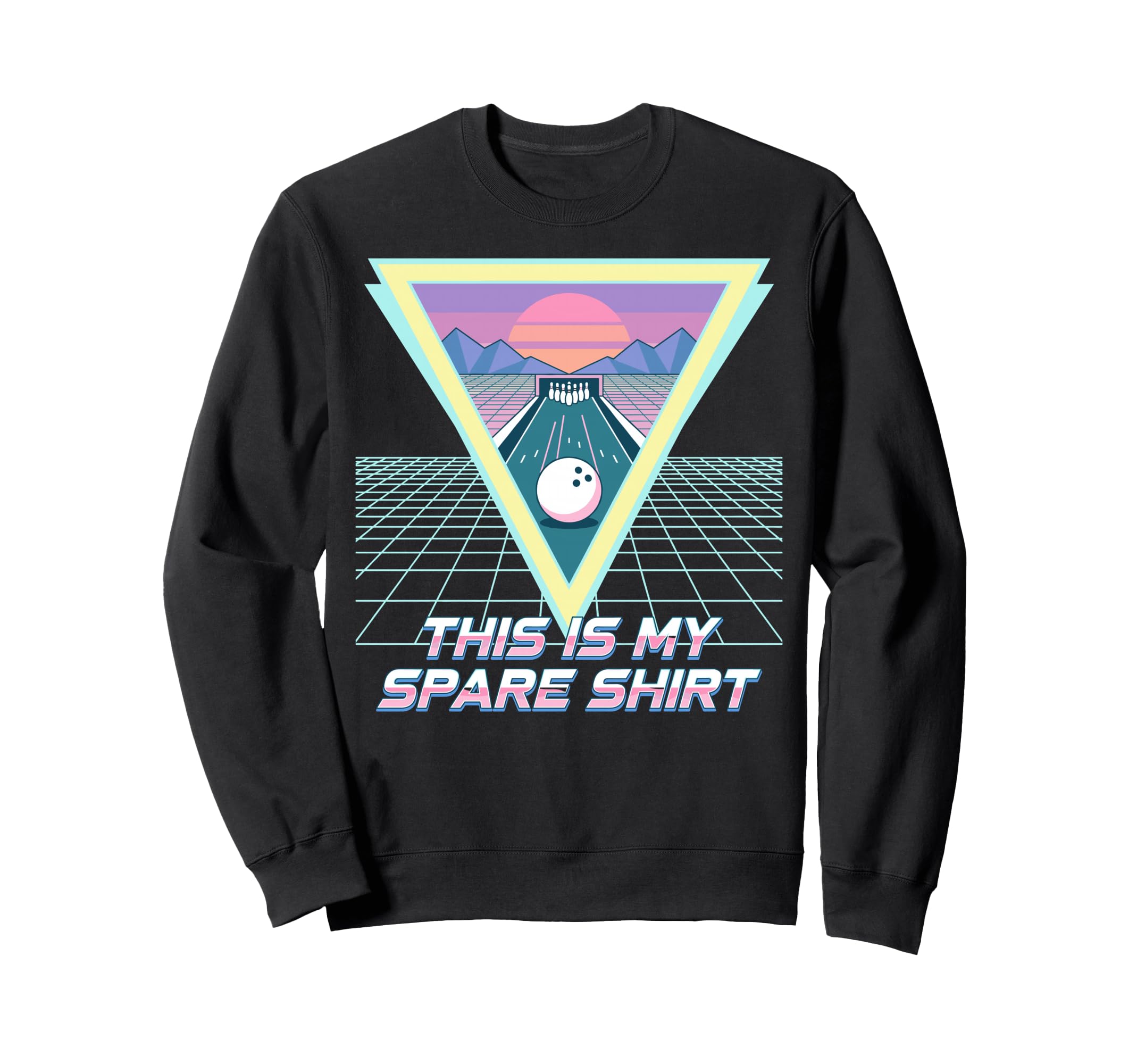 This Is My Spare Bowling 80S Bowler Sweatshirt - Novelty Apparel for Adults - T-Shirt, Sweatshirt, Hoodie