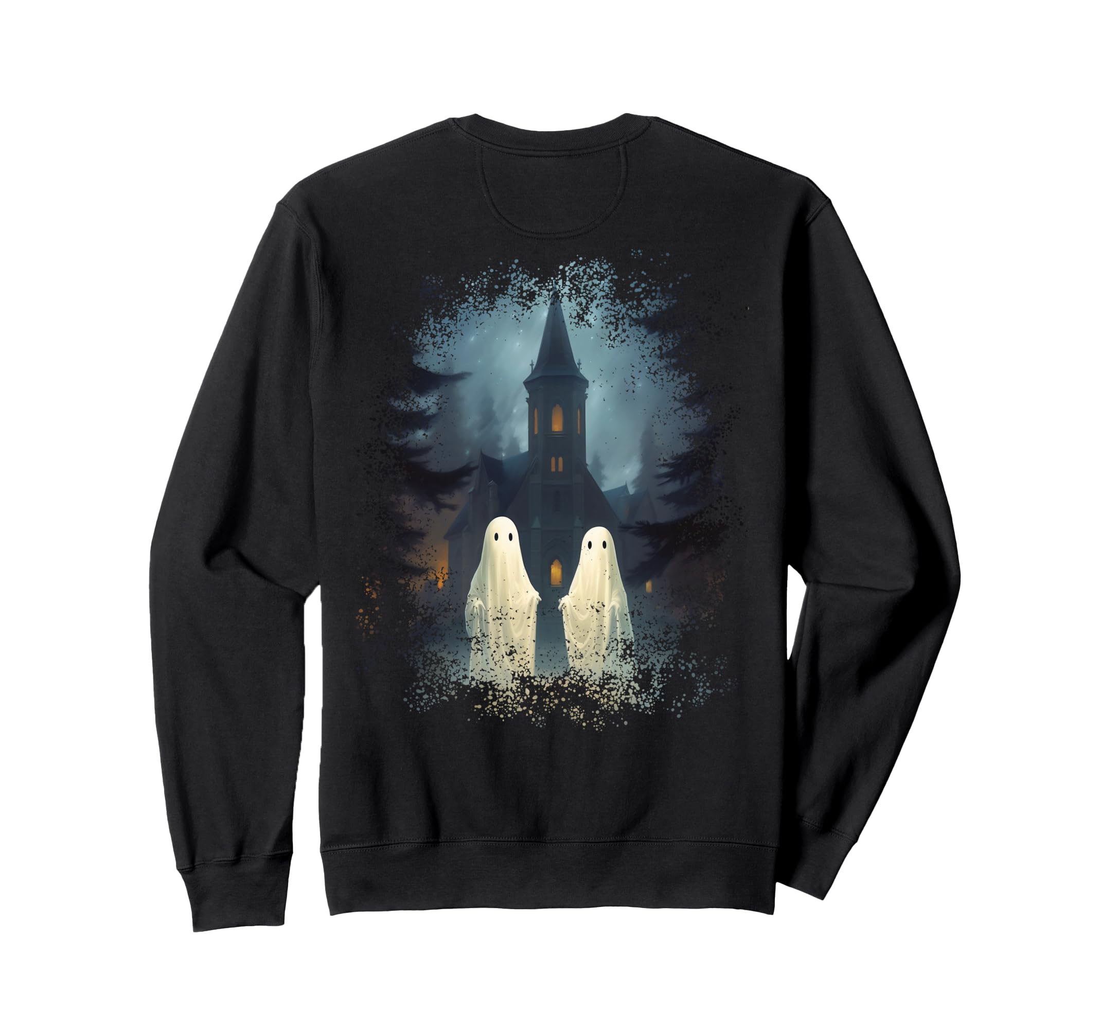 Ghost Church Cemetery Gothic Sweatshirt - Streetwear Style for Adults - T-Shirt, Sweatshirt, Hoodie