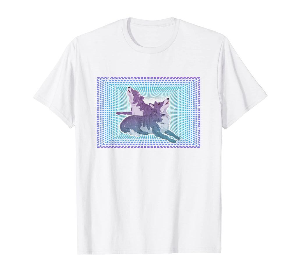 Predator Wolf Synthwave Animal 80S Art T-Shirt - Graphic Print for Adults - T-Shirt, Sweatshirt, Hoodie