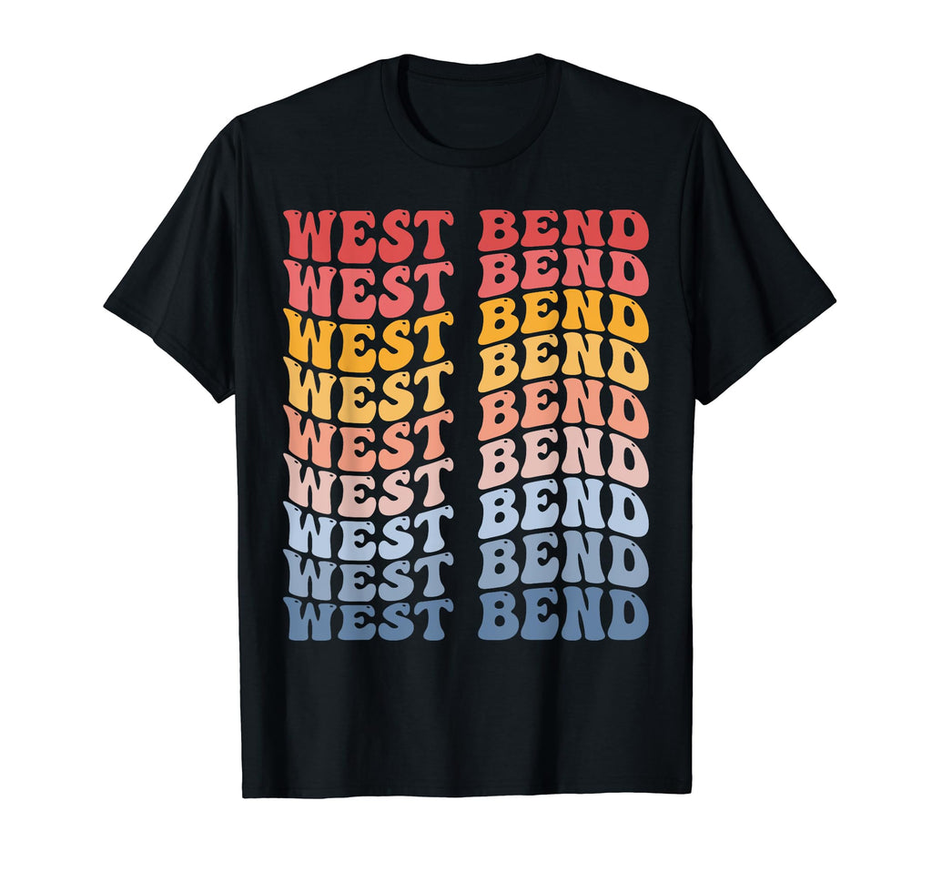 West Bend City Groovy T-Shirt - Custom Art Print Unisex - T-Shirt, Sweatshirt, Hoodie