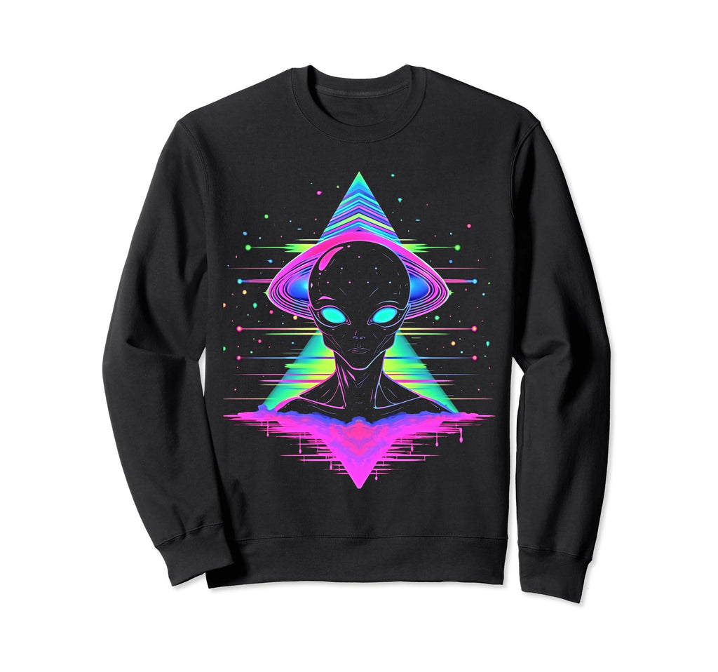 Synthwave Alien Cyberpunk 80S Sci Sweatshirt - Streetwear Style Men Women - T-Shirt, Sweatshirt, Hoodie