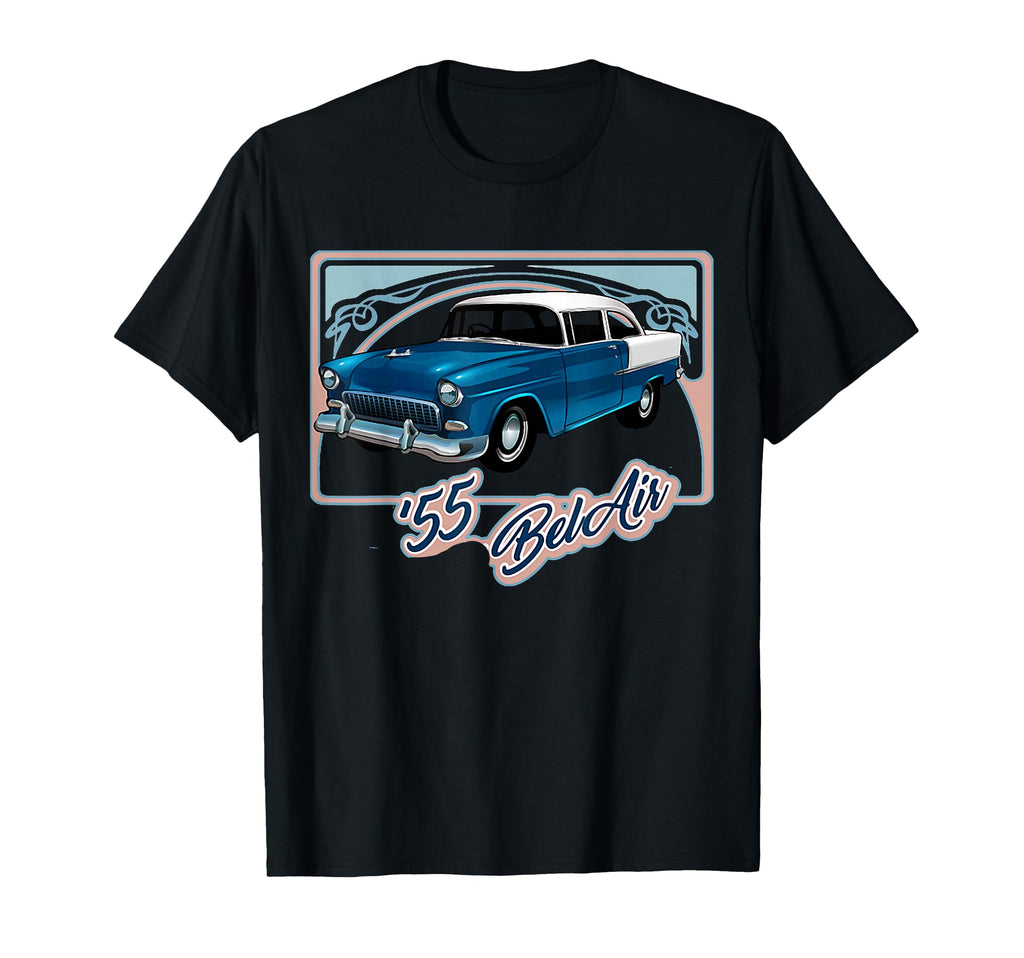 1955 Bel Air 50S Cars Street Hot Rod T-Shirt - Aesthetic Graphic Unisex - T-Shirt, Sweatshirt, Hoodie