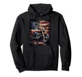 Motorcycle Usa Flag Biker American Hoodie - Casual Everyday Wear for Adults - T-Shirt, Sweatshirt, Hoodie