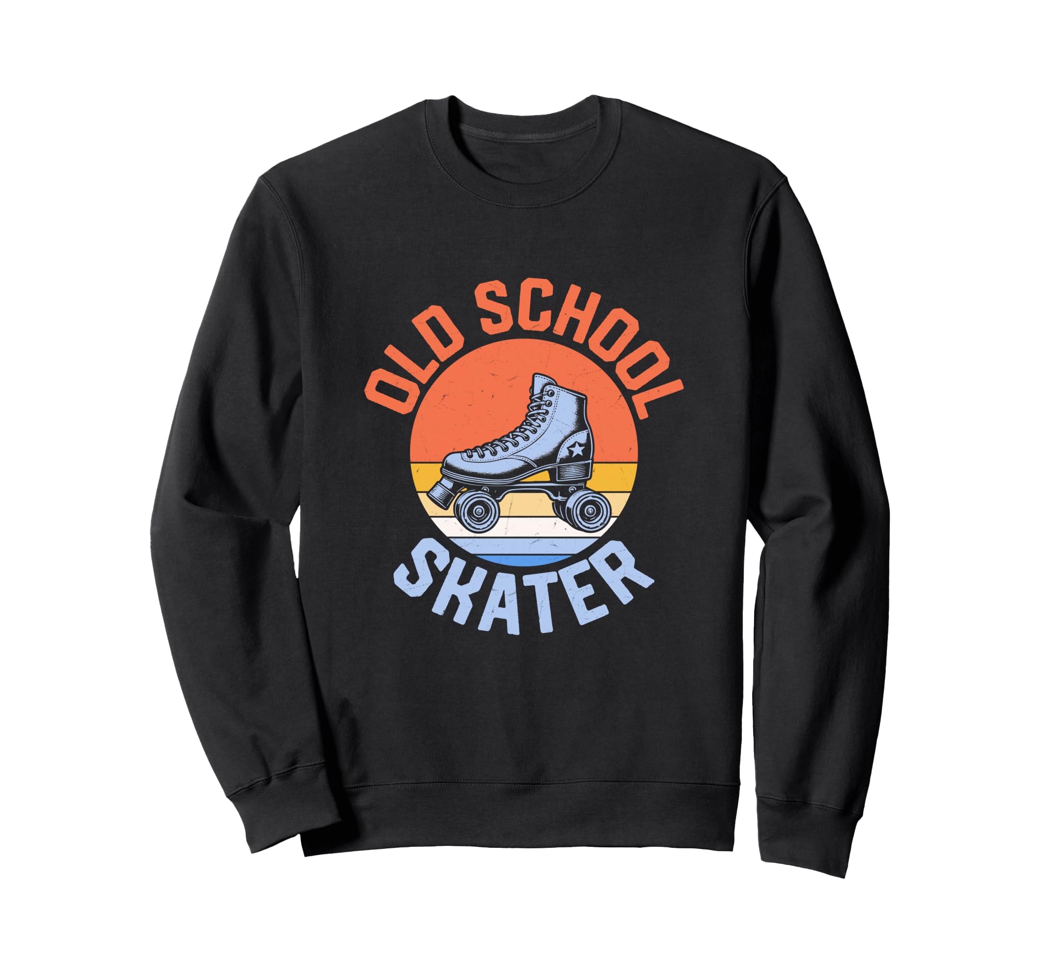 Oldschool Skater Roller Derby Skating Sweatshirt - Aesthetic Graphic Unisex - T-Shirt, Sweatshirt, Hoodie