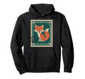 Fox Postage Stamp Animal Hoodie - Custom Art Print for Adults - T-Shirt, Sweatshirt, Hoodie
