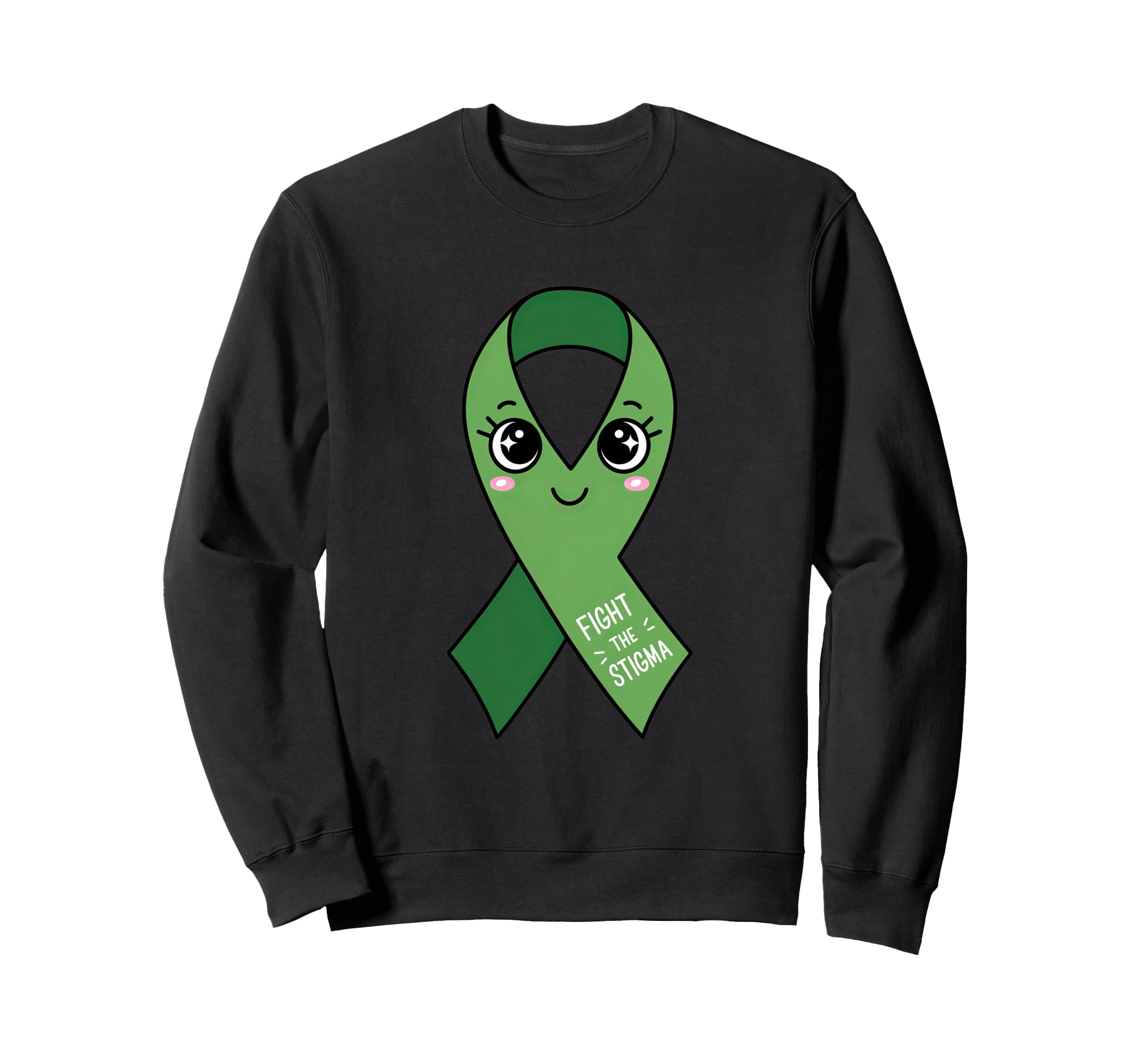 Fight Stigma Kawaii Mental Health Sweatshirt - Streetwear Style Men Women - T-Shirt, Sweatshirt, Hoodie