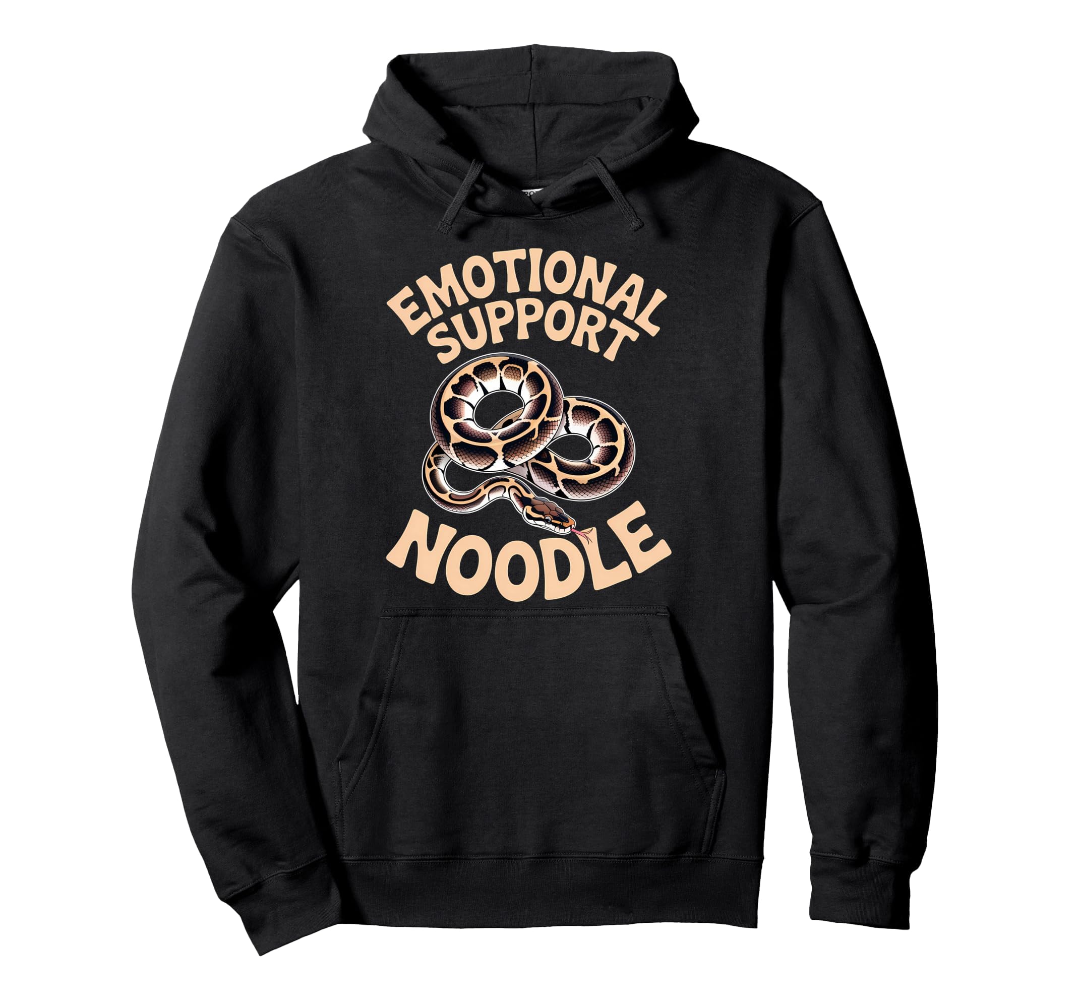 Emotional Support Noodle Ball Python Snake Hoodie - Novelty Apparel Unisex - T-Shirt, Sweatshirt, Hoodie