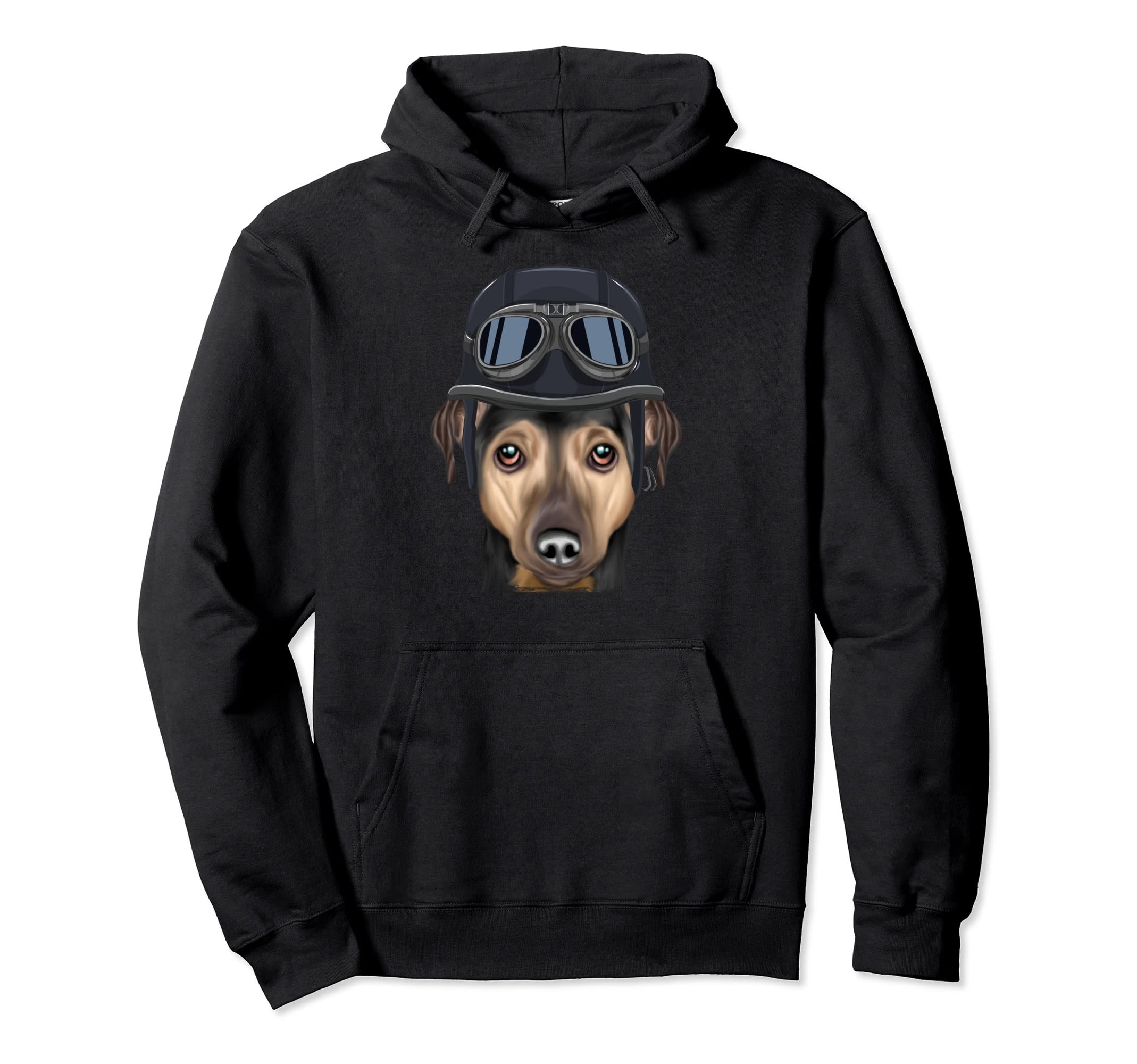 Funny Motorcycle Helmet Manchester Terrier Hoodie - Minimalist Print Unisex - T-Shirt, Sweatshirt, Hoodie
