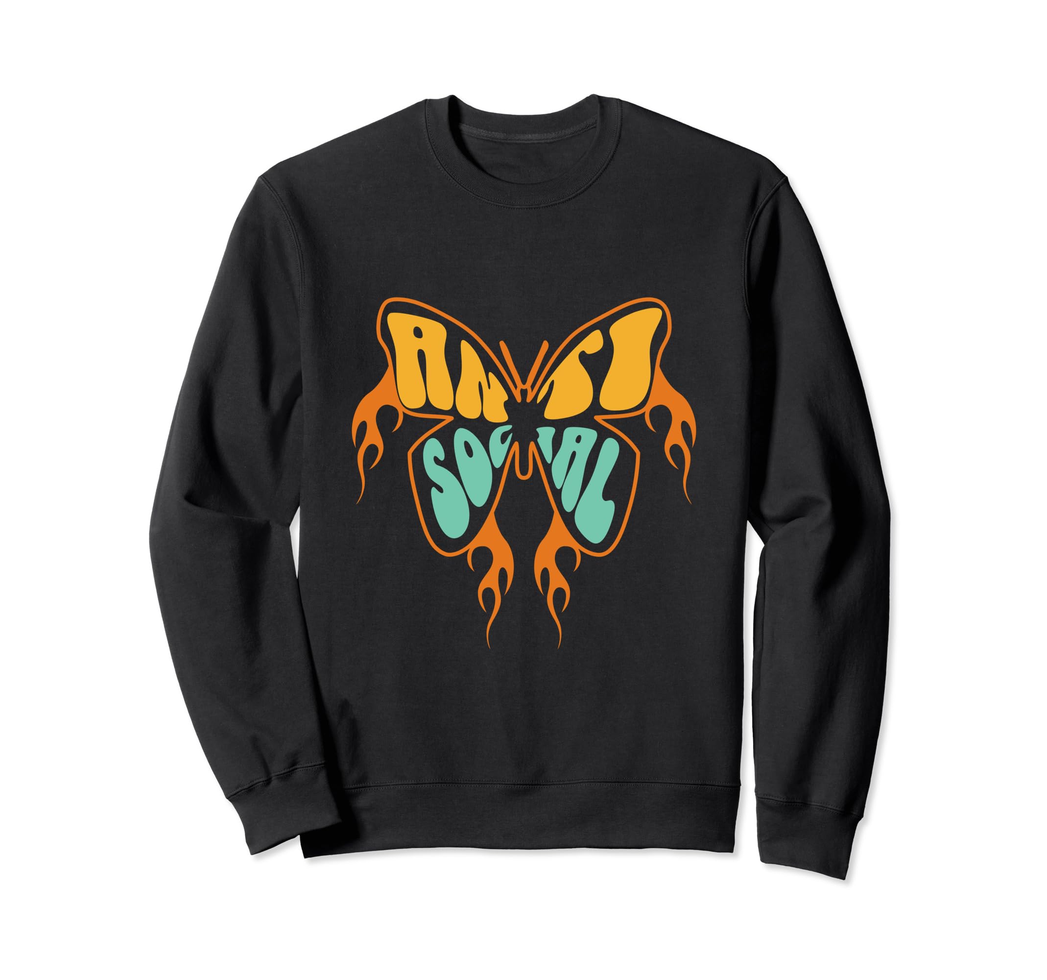 Antisocial Butterfly Sweatshirt - Custom Art Print Unisex - T-Shirt, Sweatshirt, Hoodie