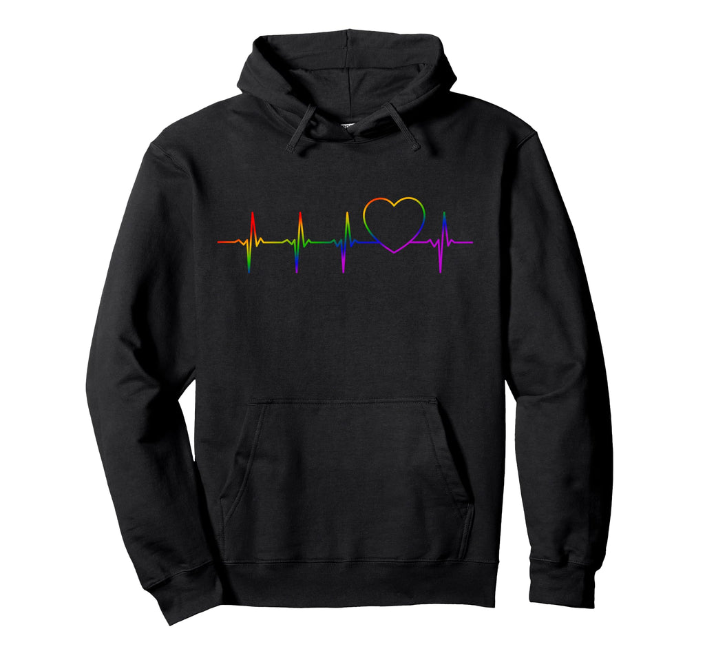 Lgbt Heartbeat Gift Proud Gays Lesbians Hoodie - Fun Novelty Design Unisex - T-Shirt, Sweatshirt, Hoodie