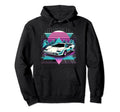 Synthwave Retrowave 80S Sports Car Hoodie - Trendy Graphic Unisex - T-Shirt, Sweatshirt, Hoodie