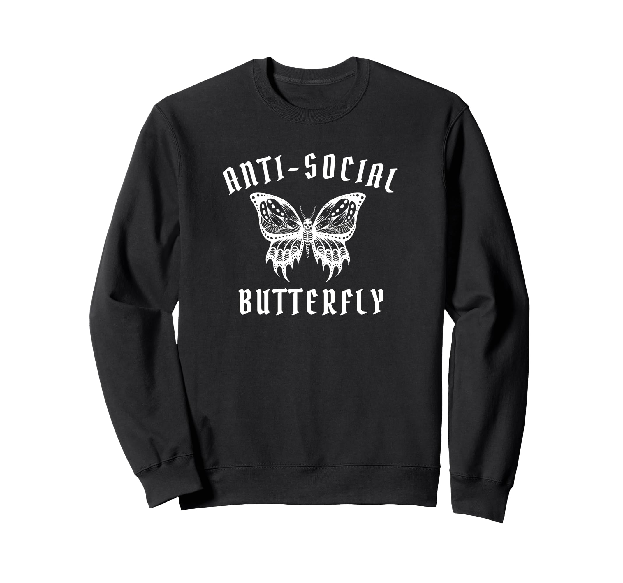 Anti Social Butterfly Introvert Sweatshirt - Graphic Print Men Women - T-Shirt, Sweatshirt, Hoodie