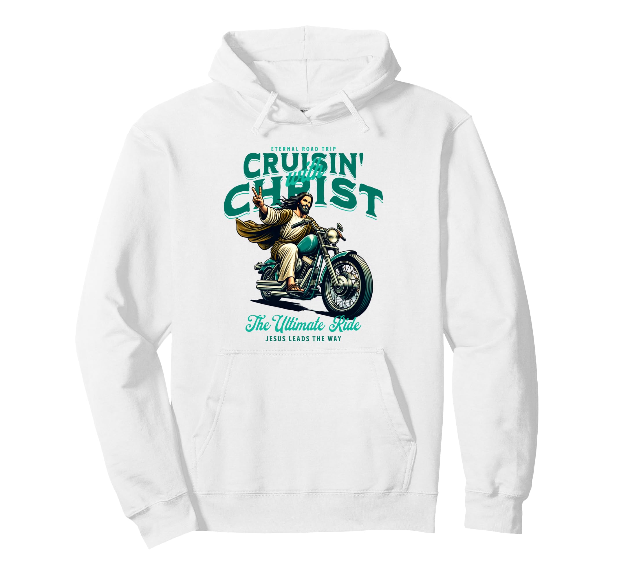 Funny Motorcycle I Ride Jesus Biker God Hoodie - Unique Graphic Men Women - T-Shirt, Sweatshirt, Hoodie