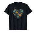 Ukrainian Floral Pattern Ukraine Heart T-Shirt - Custom Art Print Men Women - T-Shirt, Sweatshirt, Hoodie