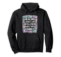 Healing Looks Like Unfollowing Half Hoodie - Aesthetic Graphic for Adults - T-Shirt, Sweatshirt, Hoodie