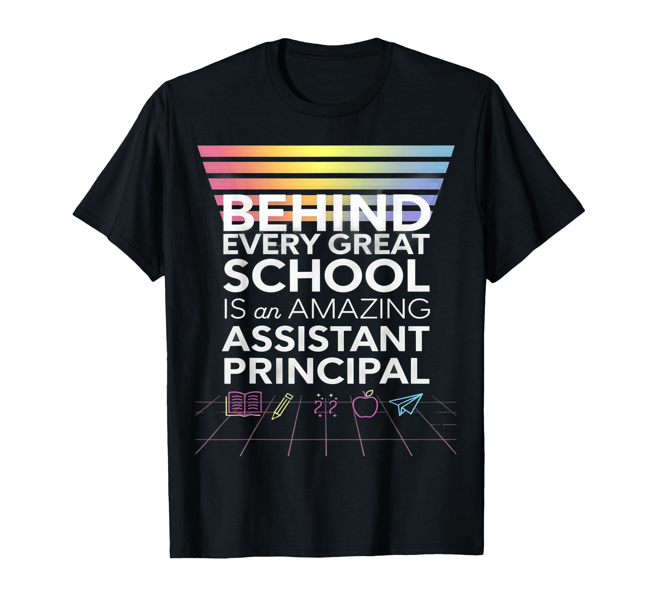 Amazing Assistant Principal 80S Synthwave T-Shirt - Novelty Apparel Unisex - T-Shirt, Sweatshirt, Hoodie