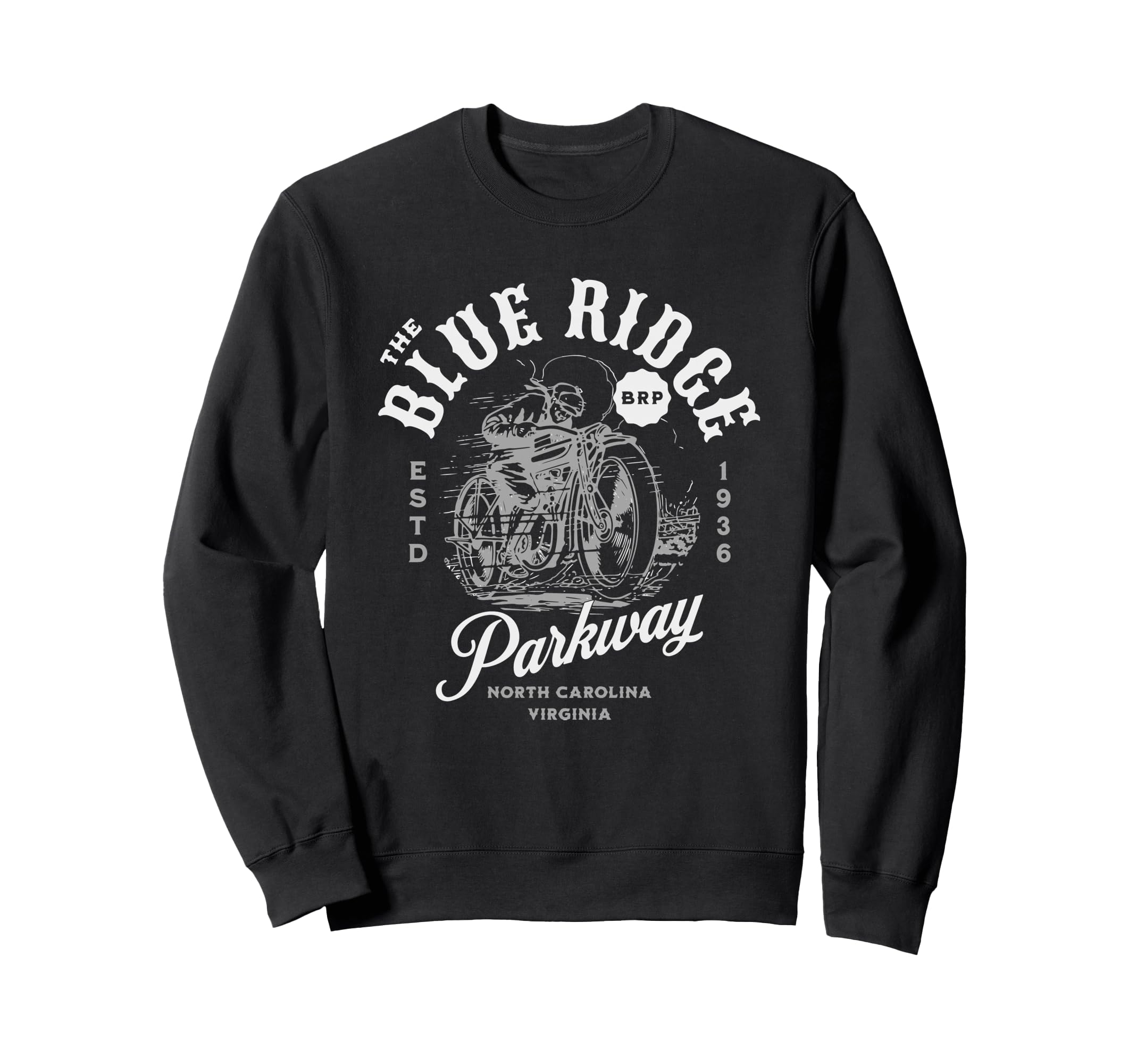 Blue Ridge Parkway Motorcycle Sweatshirt - Fun Novelty Design Men Women - T-Shirt, Sweatshirt, Hoodie