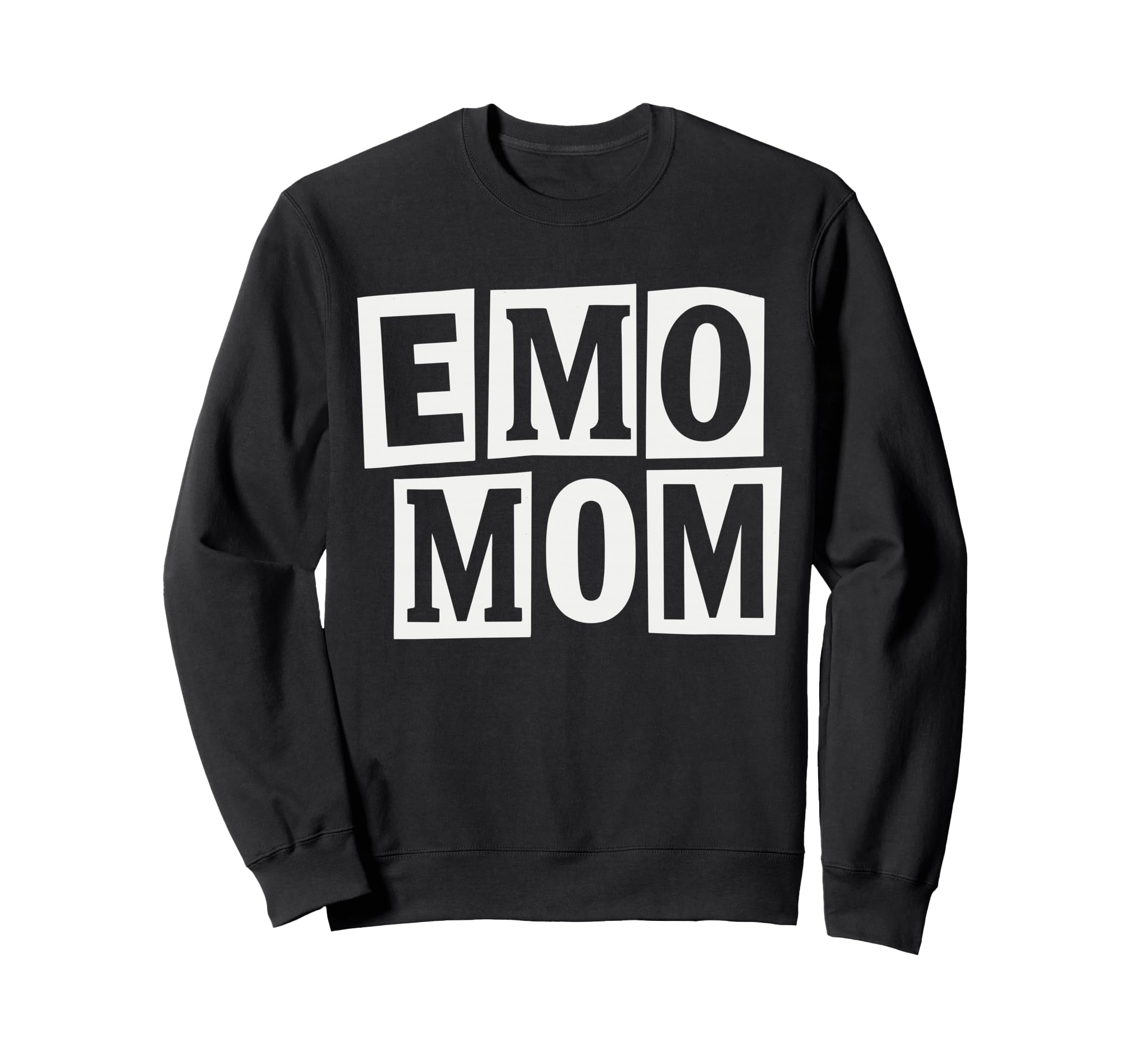 Emo Mom Minimal Block Typography Sweatshirt - Trendy Graphic Men Women - T-Shirt, Sweatshirt, Hoodie