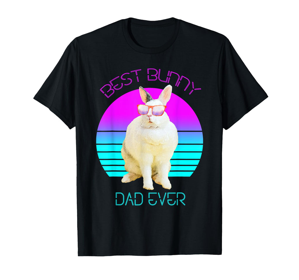 Best Bunny Dad Ever Vaporwave T-Shirt - Aesthetic Graphic Men Women - T-Shirt, Sweatshirt, Hoodie