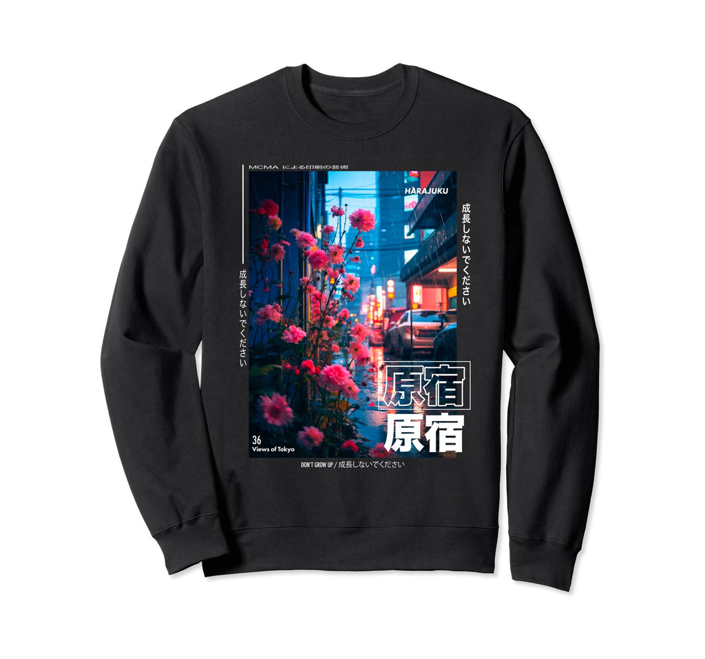 Japanese Streetwear Aesthetic Sweatshirt - Casual Everyday Wear Men Women - T-Shirt, Sweatshirt, Hoodie